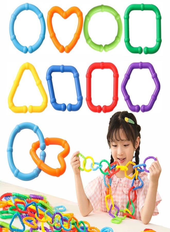 COLVWOFA 50PCS Baby Rings Toy Links Plastic Babies Teething Ring Attach Baby Toys to Strollers or Carrier Seat or Baby Bouncers for Infants - Image 1